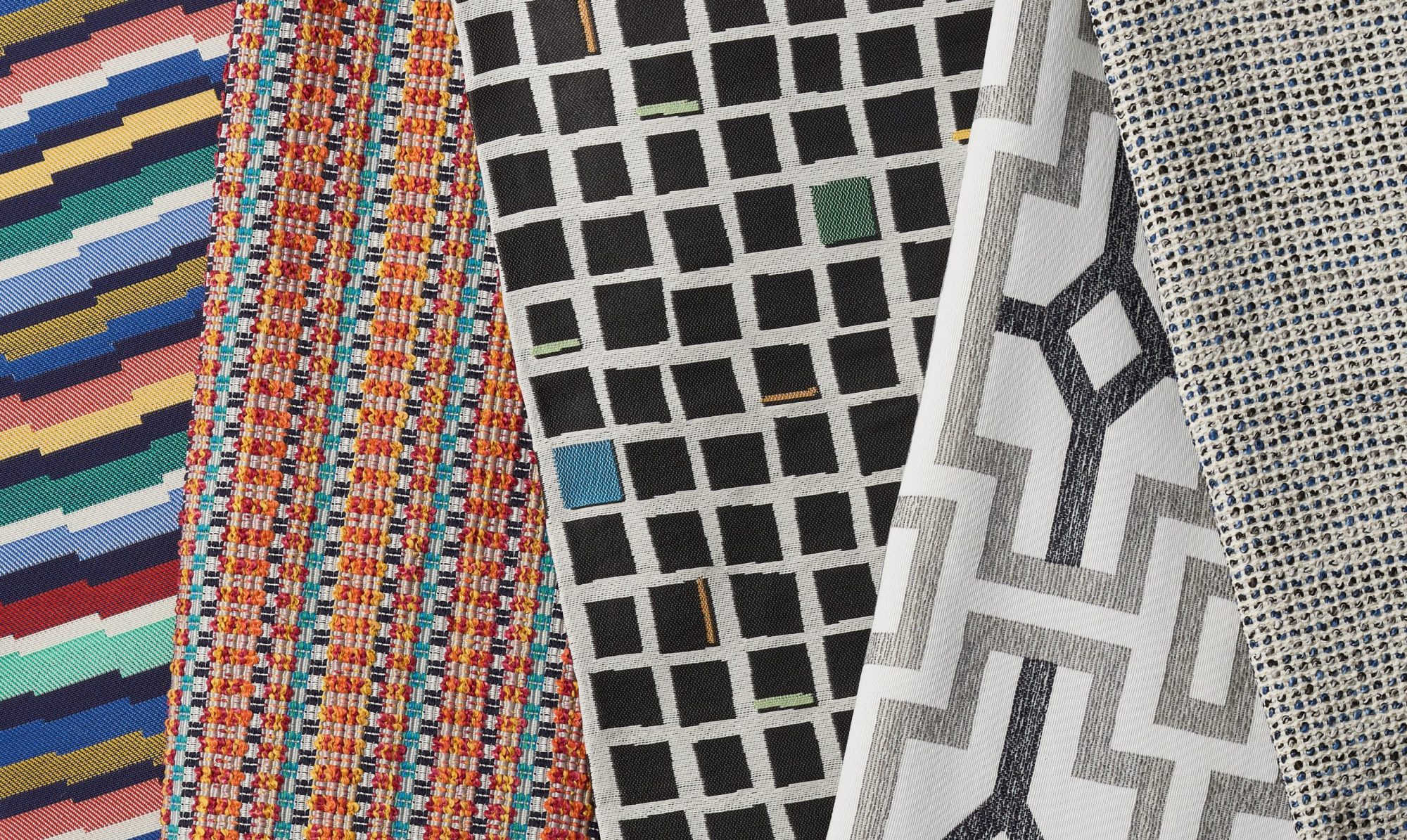 Crazy patterned fabric samples