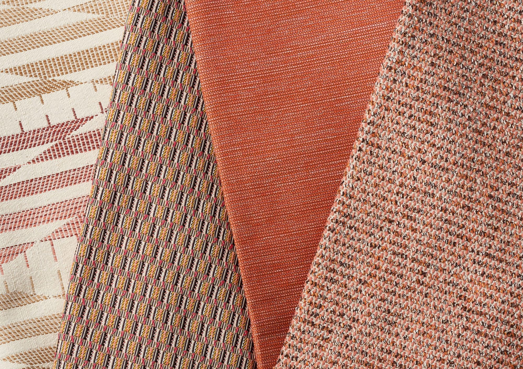 terracotta fabric that is patterned