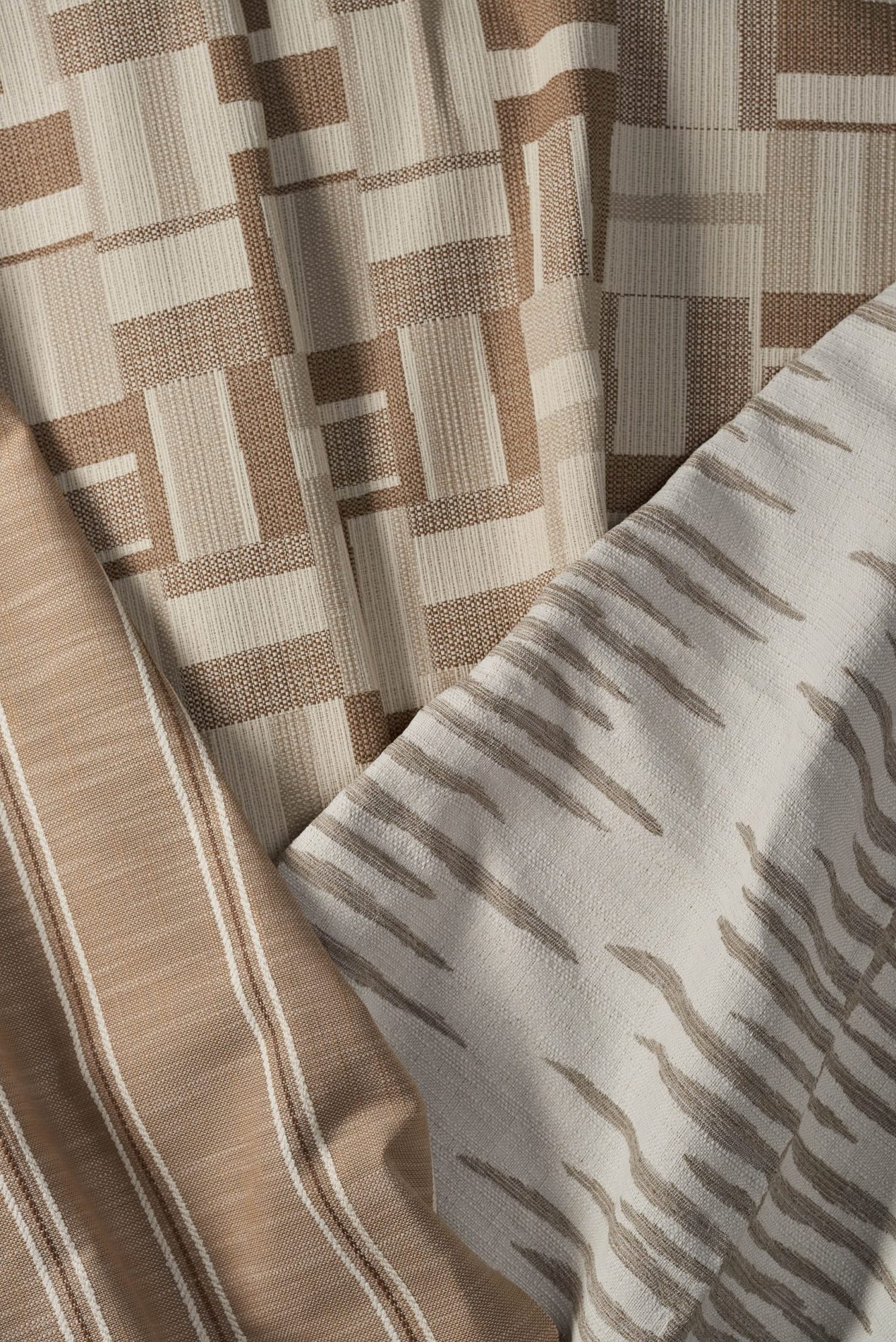 neutral tan and beige patterned fabric