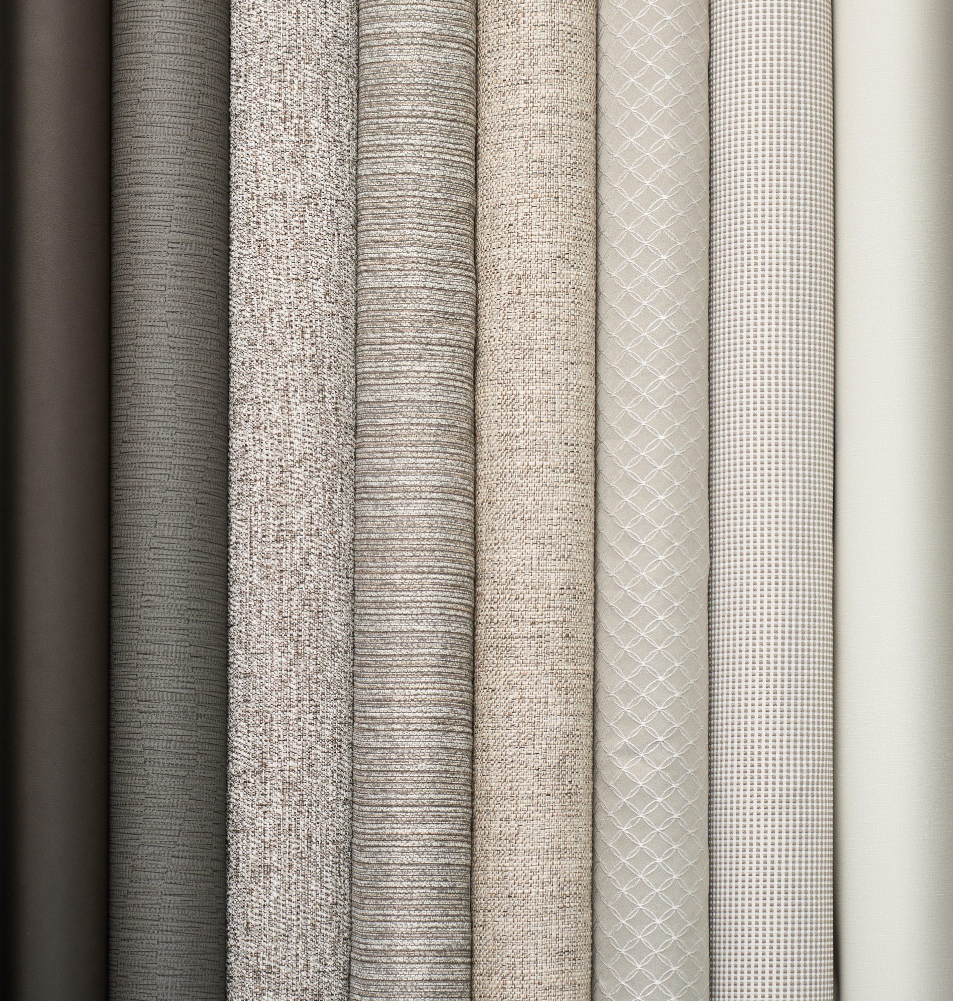folded neutral color fabric